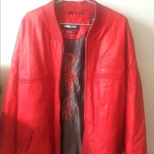 Pelle Pelle red leather jacket